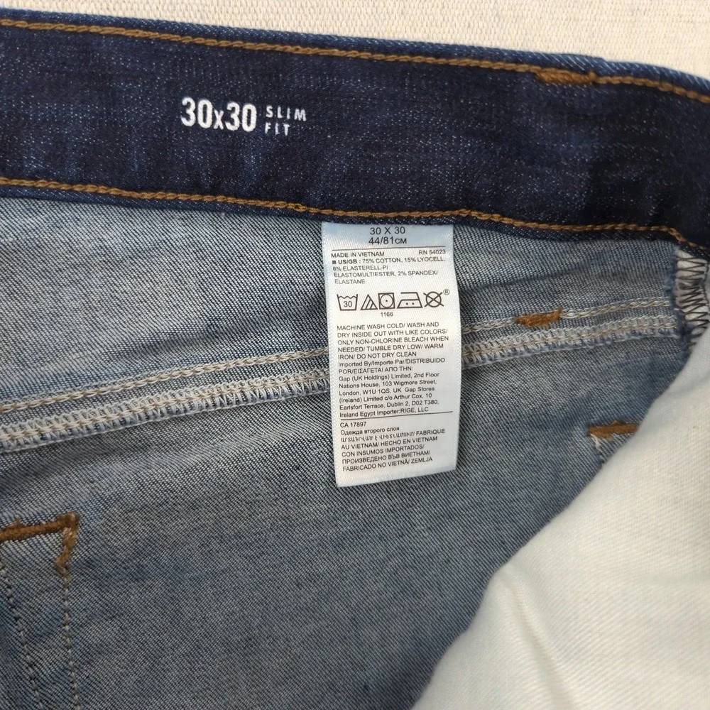 Banana Republic Jeans Mens 30x30 Blue Traveler Slim‎ Fit Casual